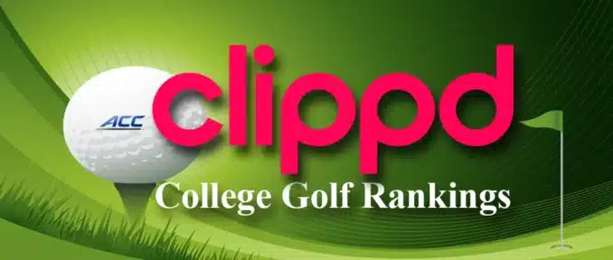 ACC college golf rankings for teams and individuals.